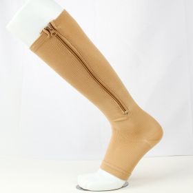 3 Pairs Copper Compression Sock Compression Stockings zipper compression sock with zip chaussette de compression medias de compresion (Color: b, size: L XL)